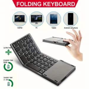 ZYY Portable Wireless Folding Keyboard with Touchpad